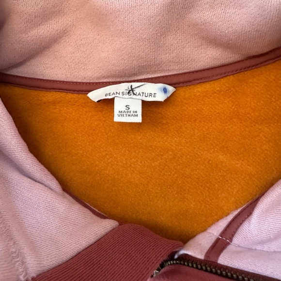 LL Bean‎ Signature Organic Colorblock Anorak Sweatshirt NWT - Picture 6 of 6